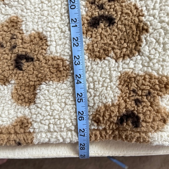 18. 🧸SHEIN Teddy Bear Drop Shoulder Plush Teddy Jacket, Brown and Cream- size 3x - Picture 11 of 11